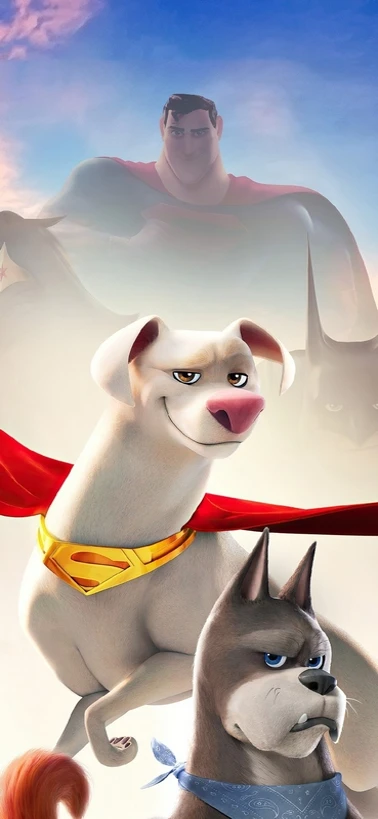 DC League of Super Pets Cartoon iPhone Wallpaper