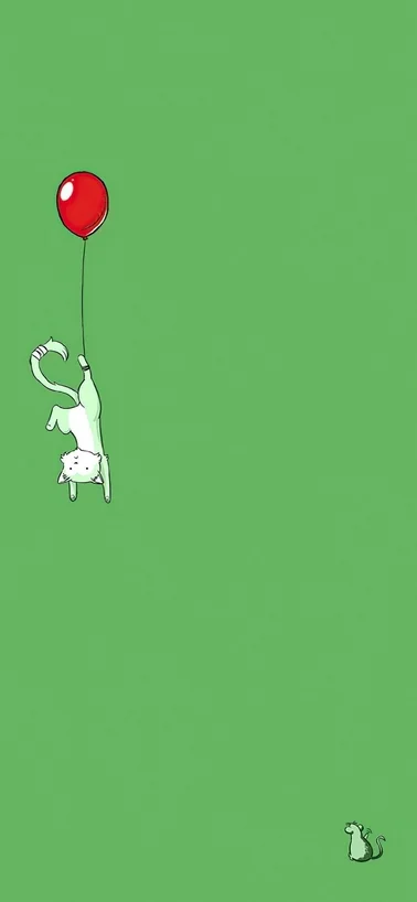 Hanging Cat Minimal Funny Google Pixel Wallpaper