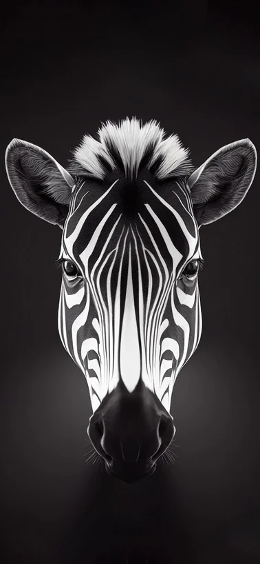 Zebra Face Amoled Battery Savings Android Wallpaper