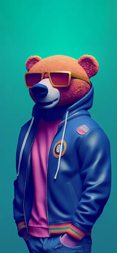 Colorful Teddy Bear Portrait Samsung Galaxy