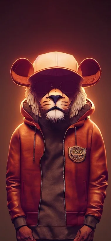 Lion Portrait Art Android Mobile