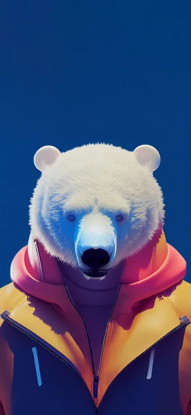 Polar Bear Portrait iPhone 4K