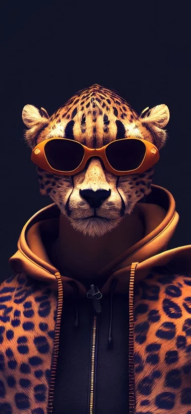 Cheetah Portrait Art iPhone 15