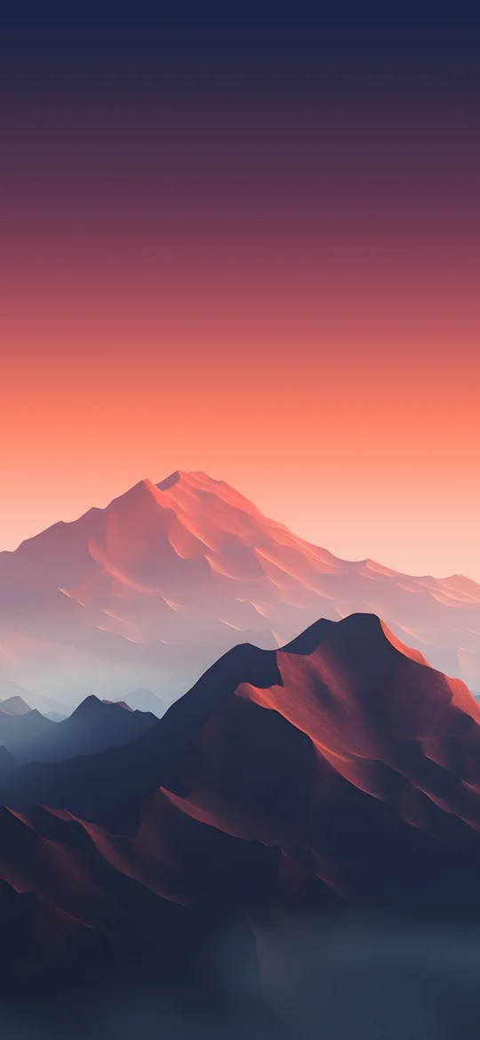 Dreamy Mountains Sunset Samsung Galaxy S24 Ultra 4K Wallpaper