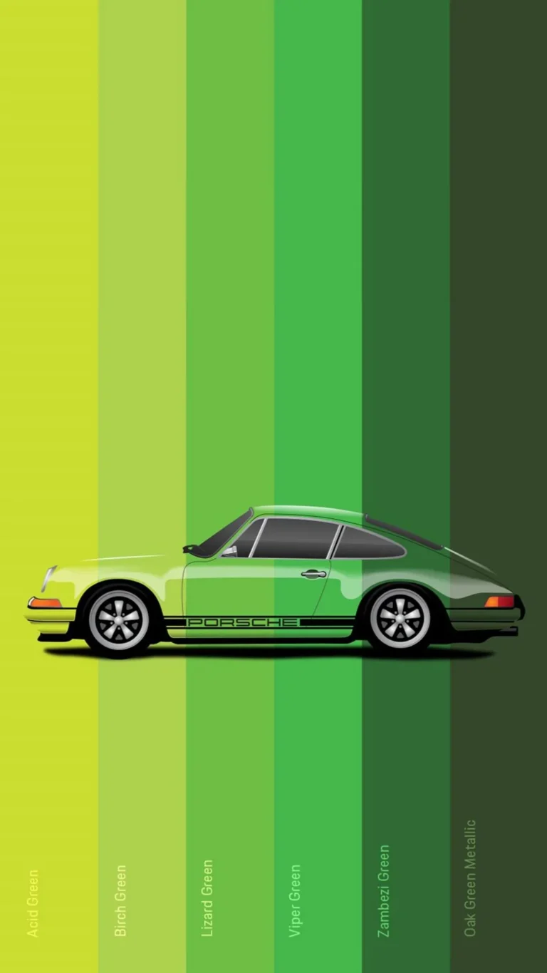 Porsche 911 Carrera Green Minimal XIAOMI Redmi HD Wallpaper