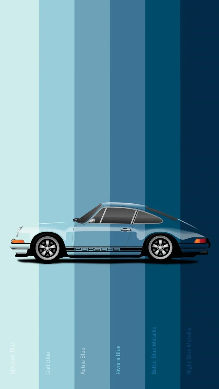Super Sports Car Porsche 911 Minimal Wallpaper Samsung S24