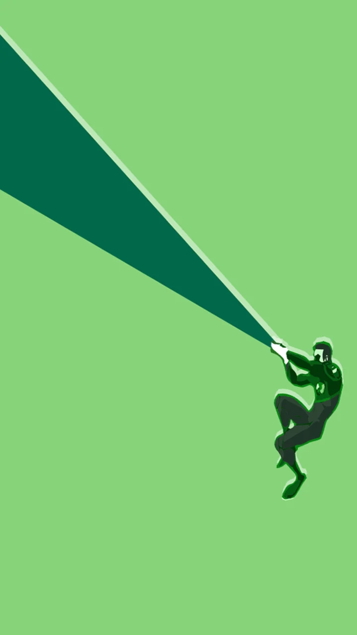 Green Lantern Minimal HD DC Comics iPhone Wallpaper
