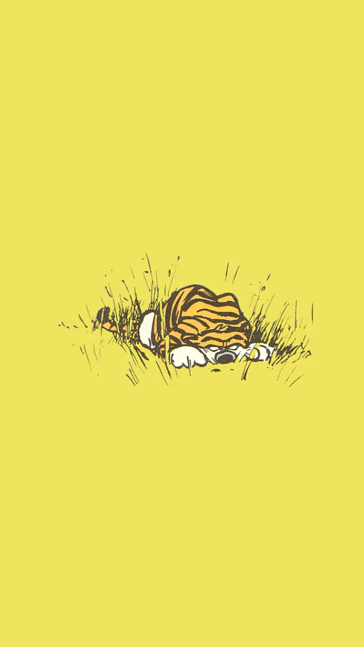 Calvin and Hobbes Tiger Minimal Wallpapers Download