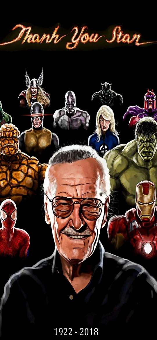 Thank You Stan Avengers Dark Black iPhone Wallpaper