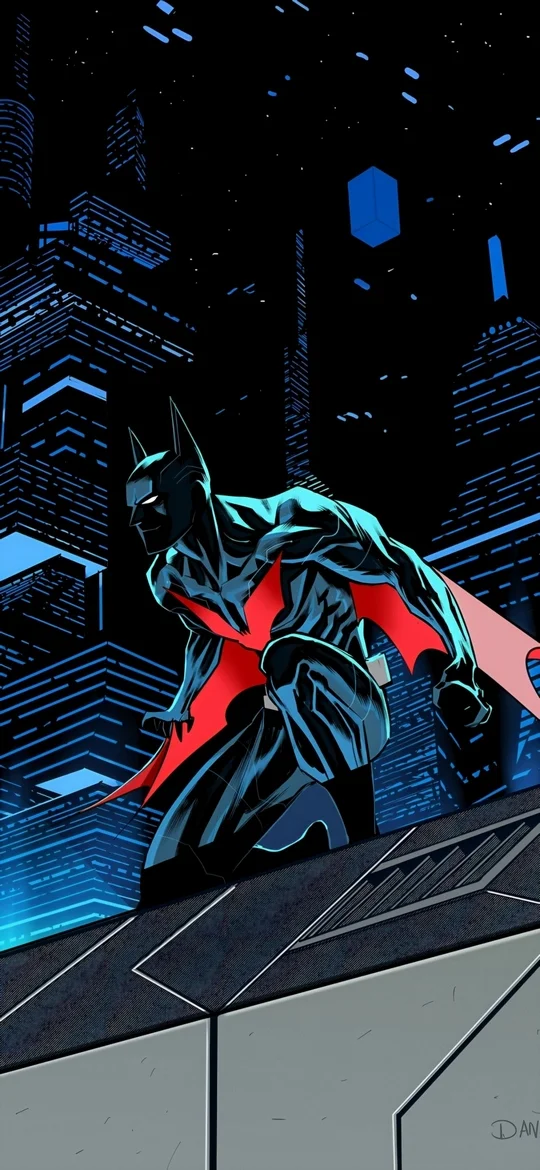 Black and Red Batman Beyond iPhone Oled 4K Wallpapers