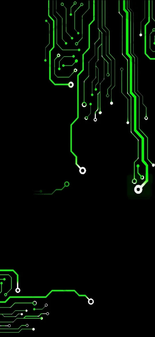 Neon Circuits Amoled 1080X2340 Android Wallpaper