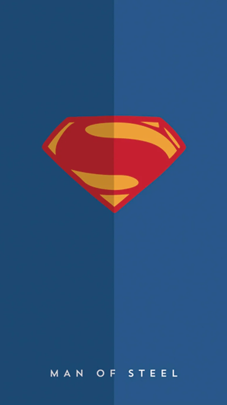 Man of Steel Superman Logo Minimal iPhone 4K Wallpapers