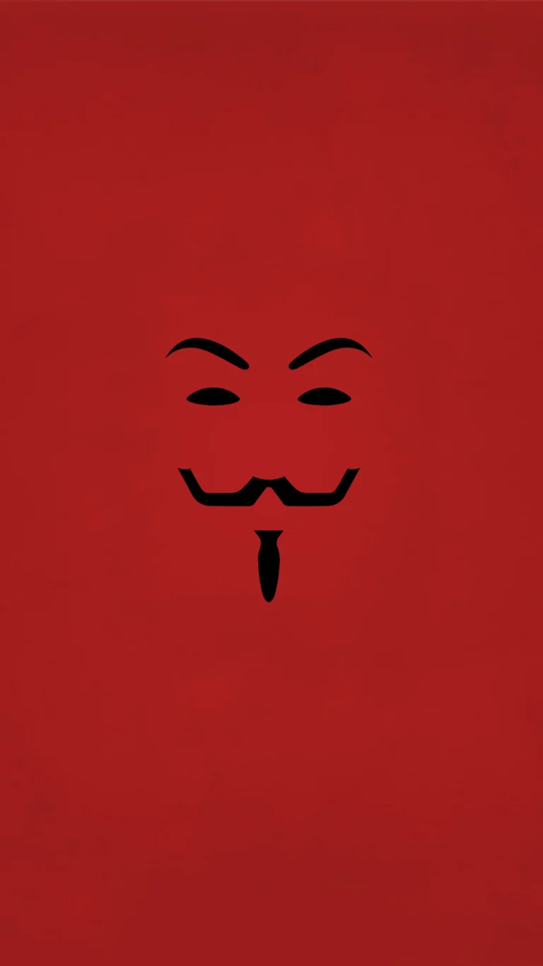 Awesome V for Vendetta Minimal Lockscreen Mobile Wallpapers
