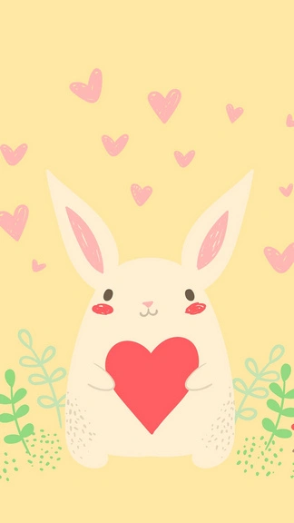 Bunny With Red Heart iPhone