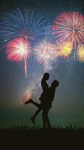 Fireworks Couples Romantic Samsung Galaxy