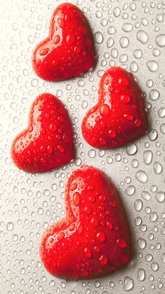 Android Tablet Heart Water Drop