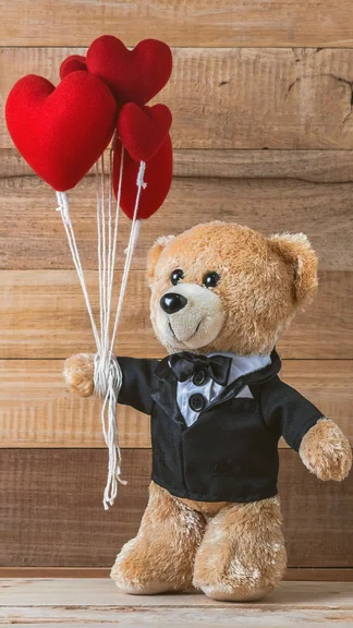 Android Mobile Teddy With Heart