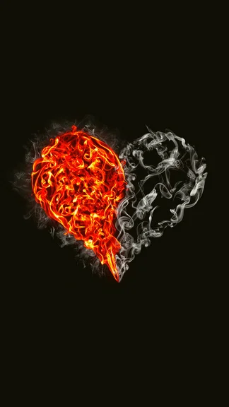 Samsung FE Fire Heart Wallpaper
