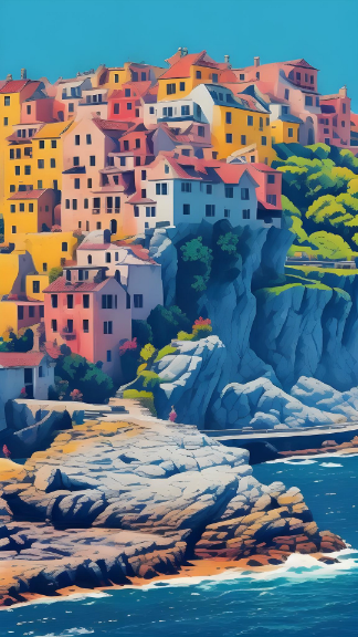 Xiaomi Poco X6 Italy Coast Digital Art Wallpaper