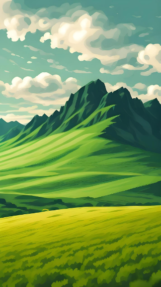 Green Landscape OnePlus 12R Background Image