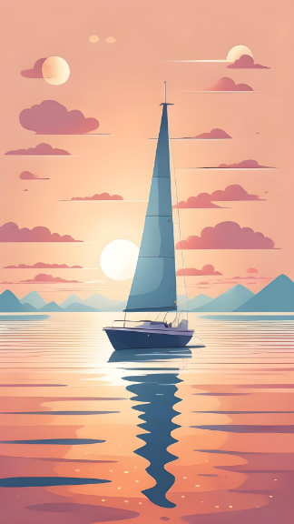 Sail Boat Moto G34 5G AI Wallpaper Download