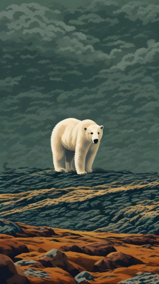 AI Polar Bear Itel S18 Pro 4K Wallpaper