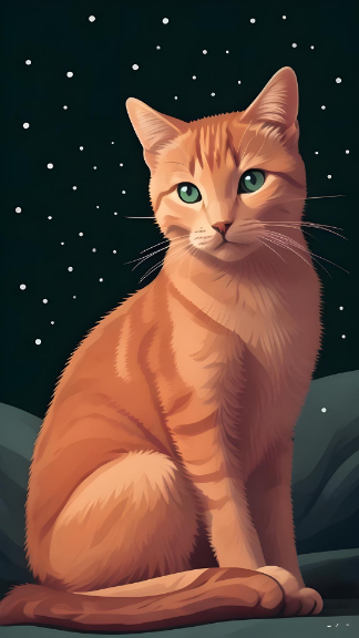 AI Designed Cat Android 15 4K Wallpaper