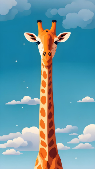 Nokia C300 Cute Cartoon Giraffe 1080p Wallpaper
