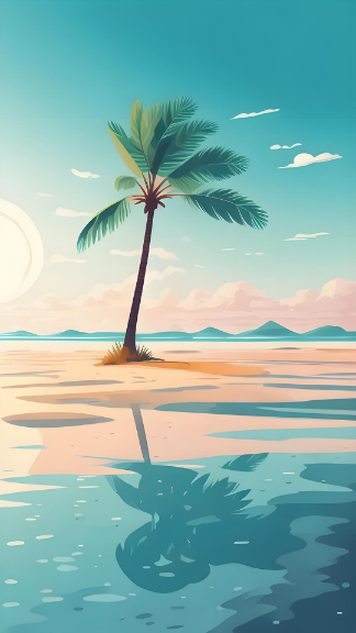 Tropical Beach Summer Landscape iPad 4K Wallpaper