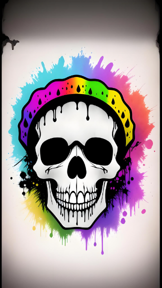 Colourful Skull Art Samsung Galaxy S24 Wallpapers 4K