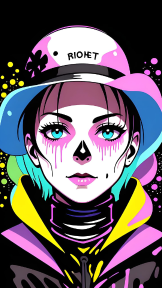 Pop Art Zombie Girl Portrait Mobile 4K Wallpaper