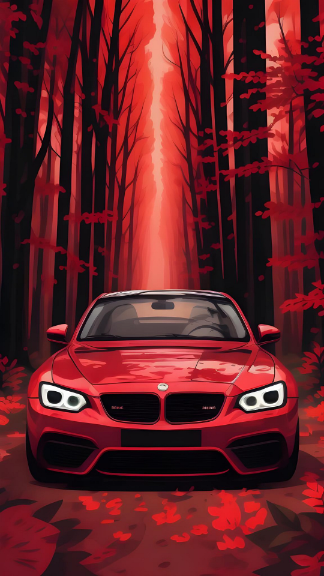 Samsung Android Red BMW Sports Car 4K Wallpaper