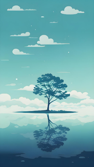 Tree Minimalist Art Natural OnePlus 12 Wallpaper