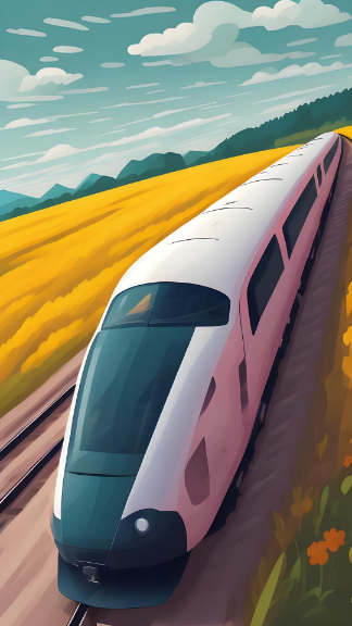 Bullet Train Ai Art OnePlus 12R HD Wallpaper