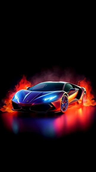 Lamborghini Super Car ZTE Nubia Red Magic 9 Pro Wallpaper