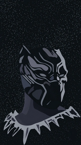 Black Panther Dark OLED Screen iPhone 8K Wallpaper