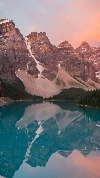 Apple iOS Mountain Crystal Water Lake Nature Wallpaper