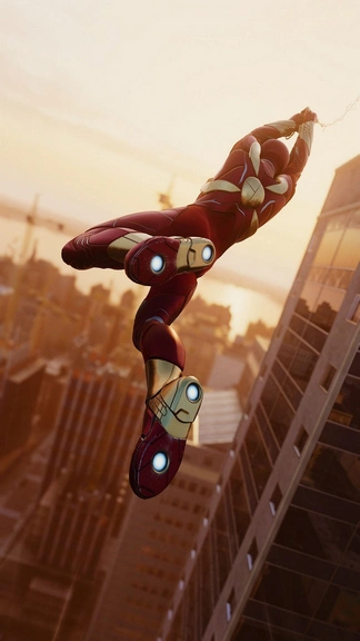 Iron Spider Man Suit Samsung Galaxy A04s 4K Wallpaper