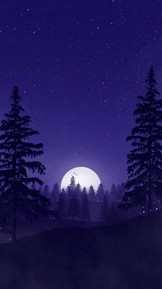 Check out this fantastic collection of Moon Night Minimal Landscape wallpapers background images for your Android Mobile & iPhone.