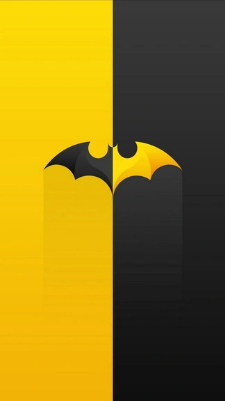 Yellow And Black Batman Logo 4K Wallpaper Download