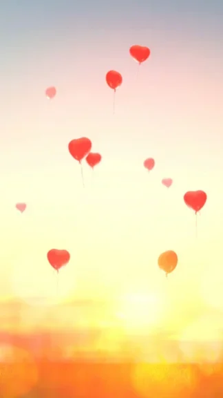 Heart Balloons Sunset AestheticsHeart Balloons Sunset Aesthetics