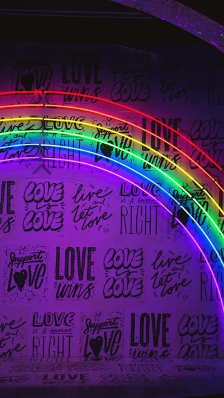 Neon Rainbow Love Android