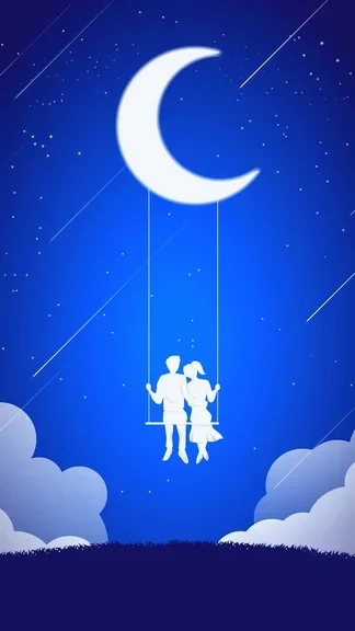 Couple Swing under the Moon